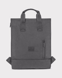 Dunkelgrauer Rucksack 'Ivy' von Johnny Urban mit kurzem Griff und seitlicher Reißverschlusstasche