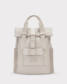 Beiger Rucksack 'Jules' mit Fronttasche und Netzseitentaschen