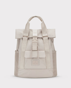 Beiger Rucksack 'Jules' mit Fronttasche und Netzseitentaschen