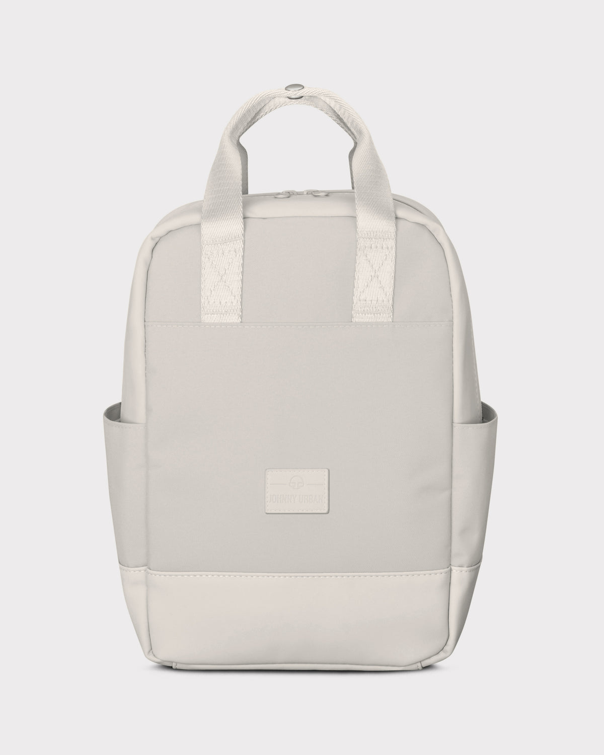 Beiger Rucksack 'Jona Small' mit zwei kurzen Tragegriffen und seitlichen Taschen