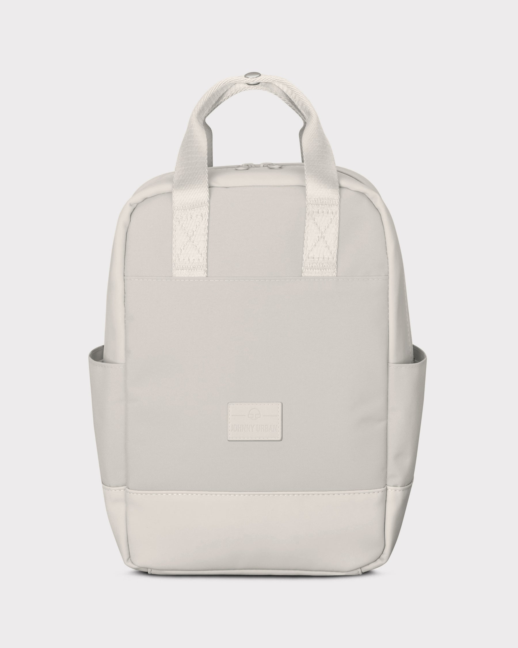 Beiger Rucksack 'Jona Small' mit zwei kurzen Tragegriffen und seitlichen Taschen