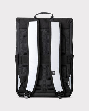 Rucksack Mika mit gepolstertem Rücken und reflektierenden weißen Schultergurten