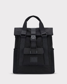 Schwarzer Johnny Urban Rucksack 'Jules' mit Kordelzug und Schnallenverschluss