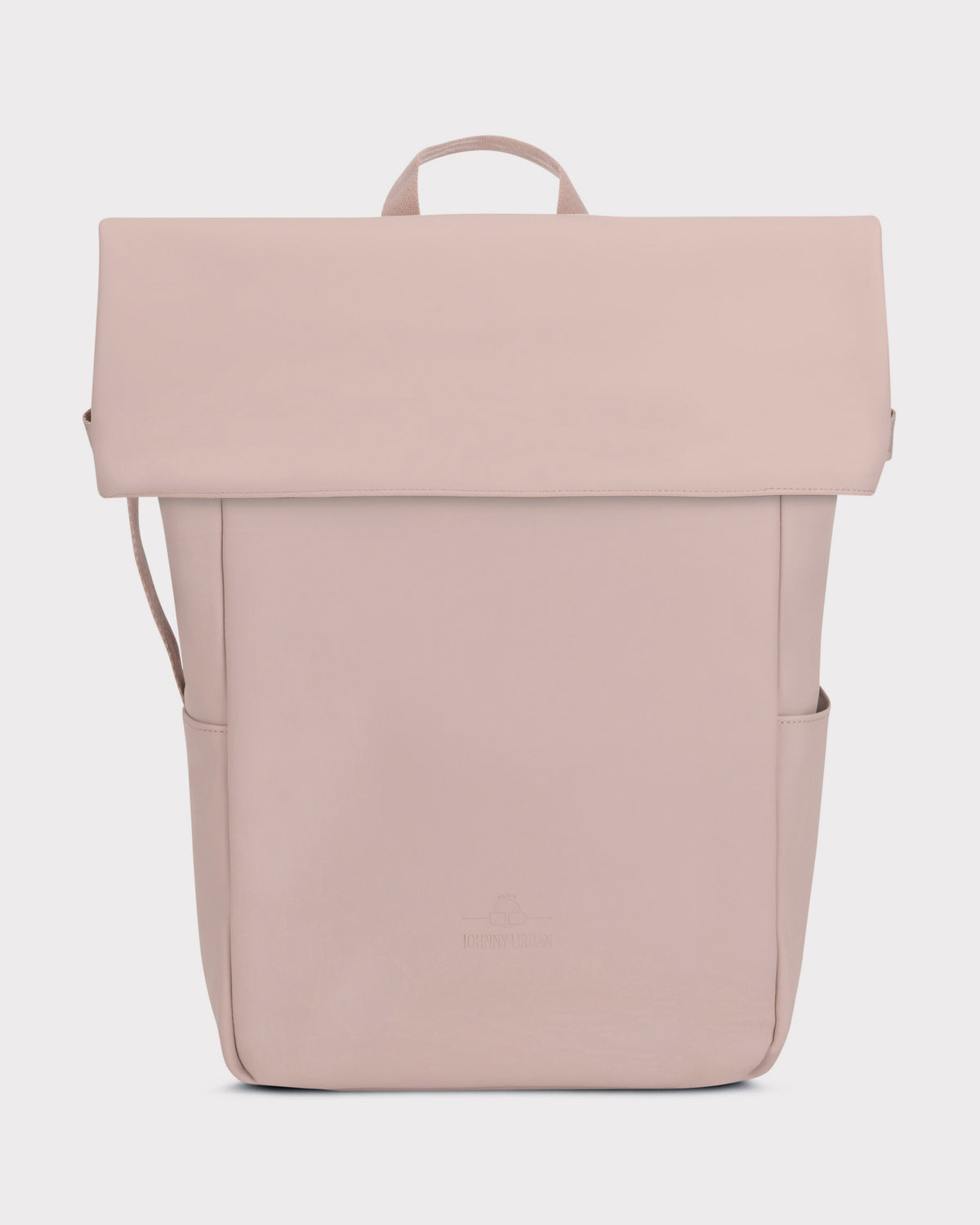 Rolltop Rucksack 'Henry' in rosa mit minimalistischem Design und Tragegriff