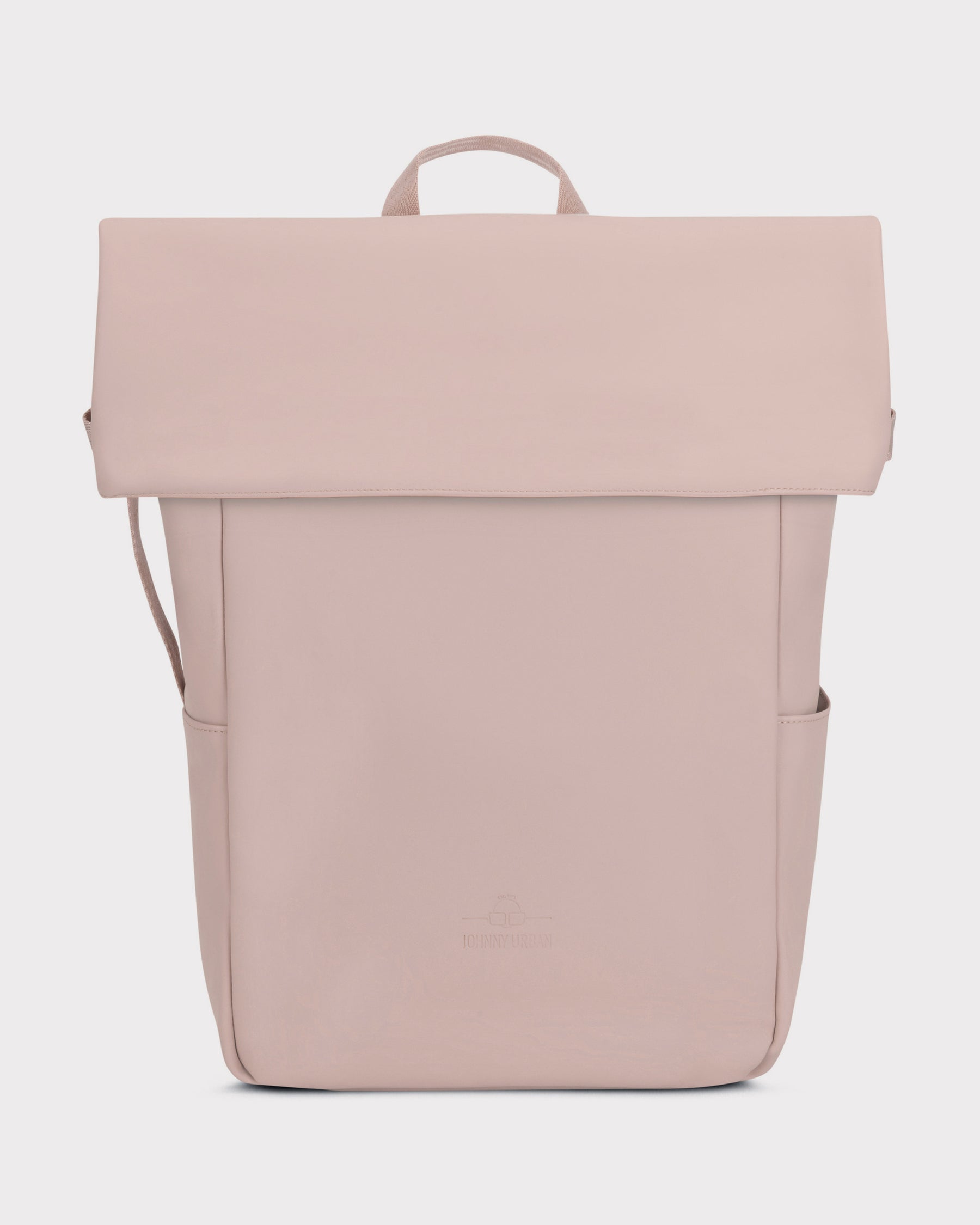 Rolltop Rucksack 'Henry' in rosa mit minimalistischem Design und Tragegriff
