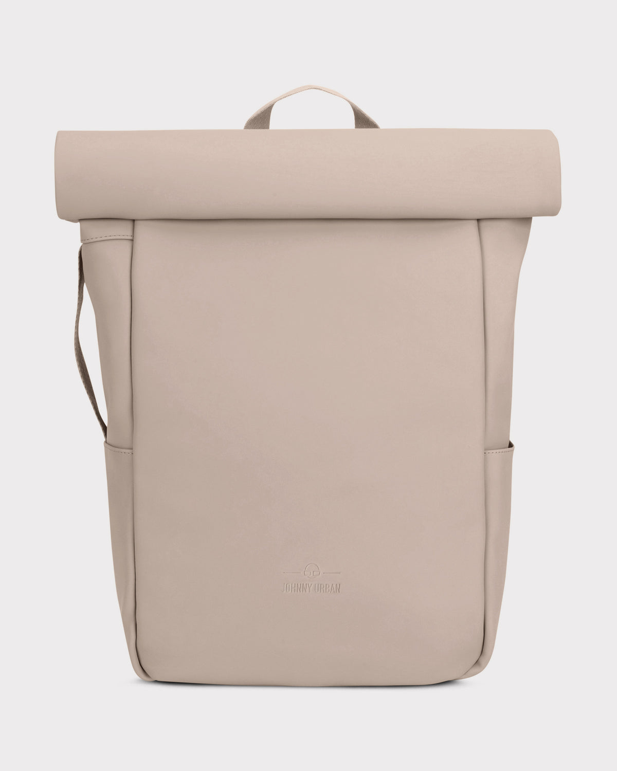 Beiger Rolltop Rucksack 'Henry' mit Tragegriff, schlichtes Design
