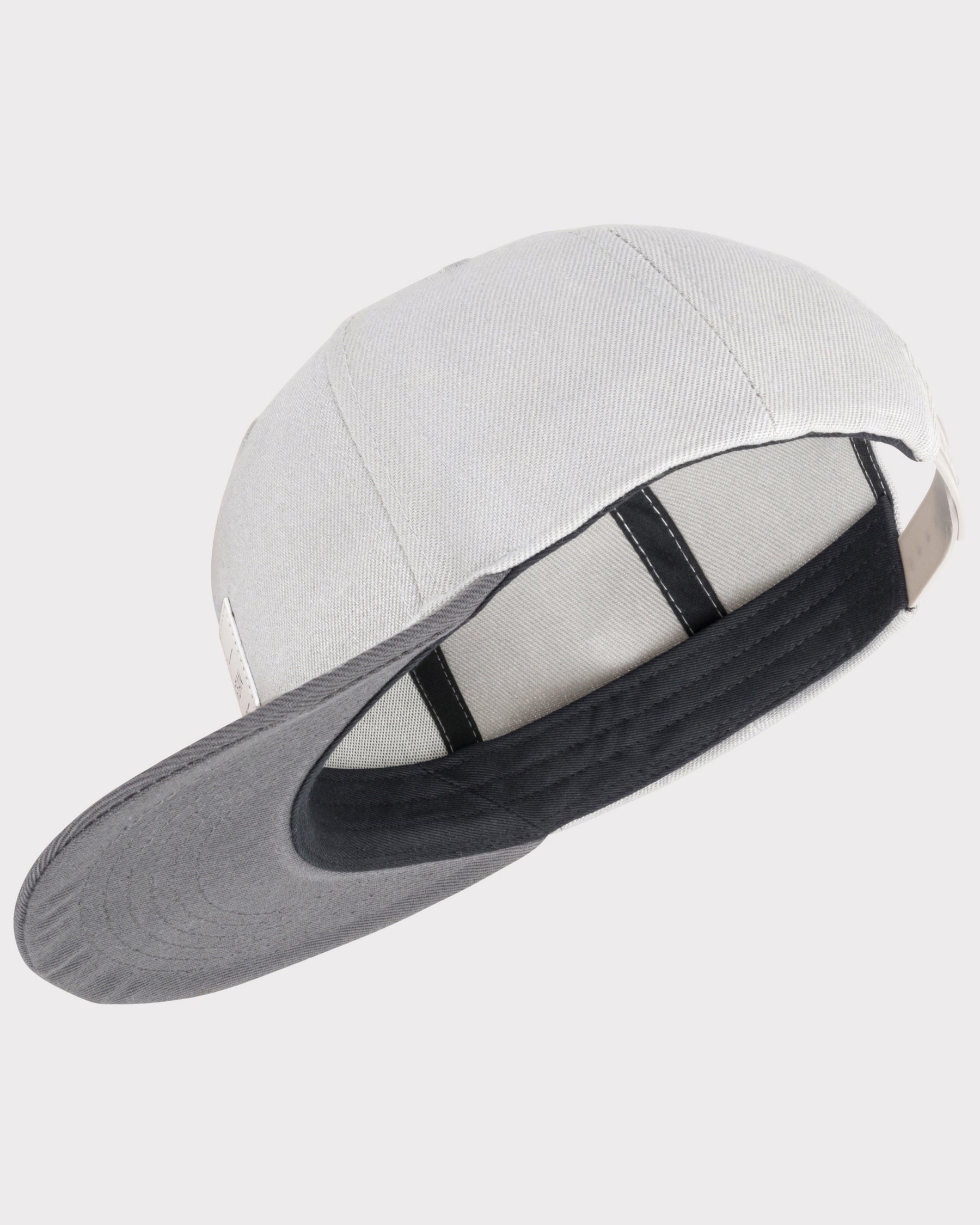 Snapback Cap 'Dean' Herren grau mit schwarzem Schweißband, verstellbarer Verschluss