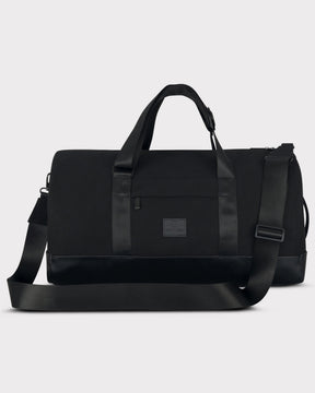 Schwarze Weekender-Tasche 'Paul' von Johnny Urban aus Canvas mit Lederboden und verstellbarem Schultergurt